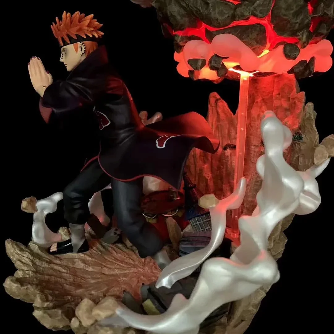 38cm nouveau Naruto Anime Figure douleur périphérique PVC modèle avancé lueur Statue décoration de bureau ornements cadeaux de noël jouets