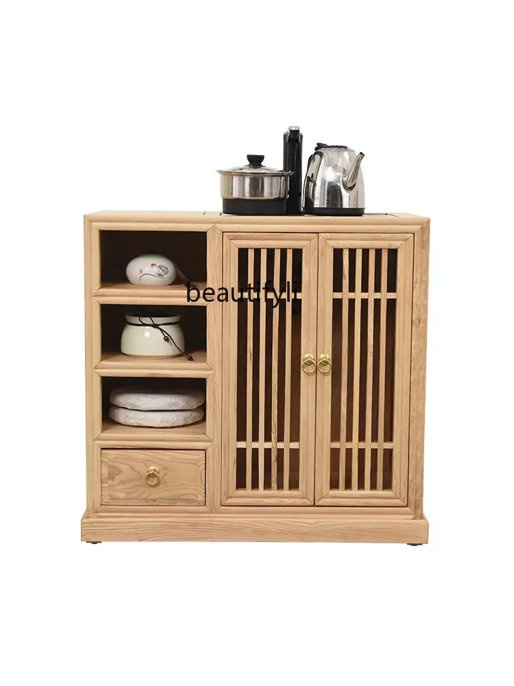 

New Chinese-style tea cabinet living room household solid wood locker kettle integrated tea side cabinet several boiling tables