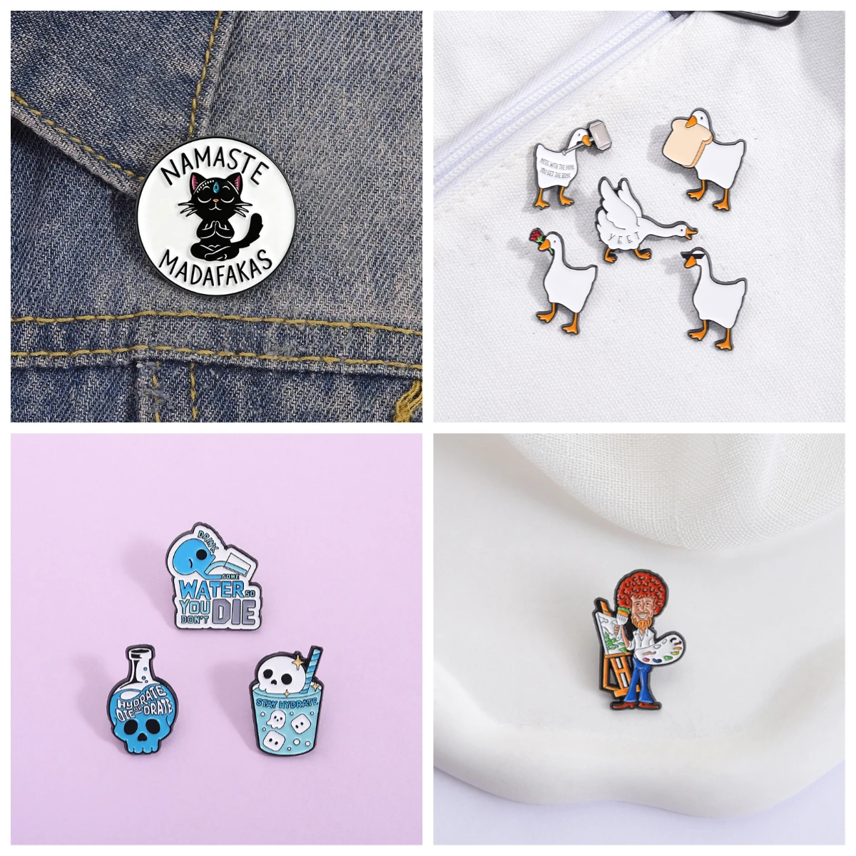 Badges On Backpack Pins Cute Black Cat Badge Personalized Quotes Brooch Decoration Fun Backpack Accessories Pin Accessories
