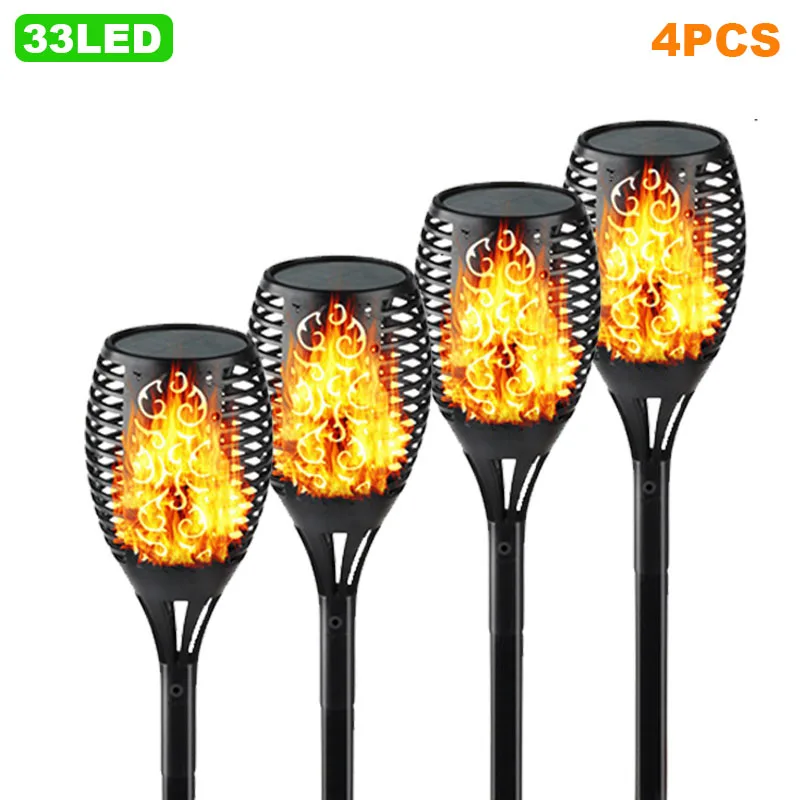 12/33/96 Led Solar Fakkel Licht Gazon Tuin Plug In Licht Buiten Binnenplaats Waterdicht Inductie Decoratie Landschap Vlam Licht
