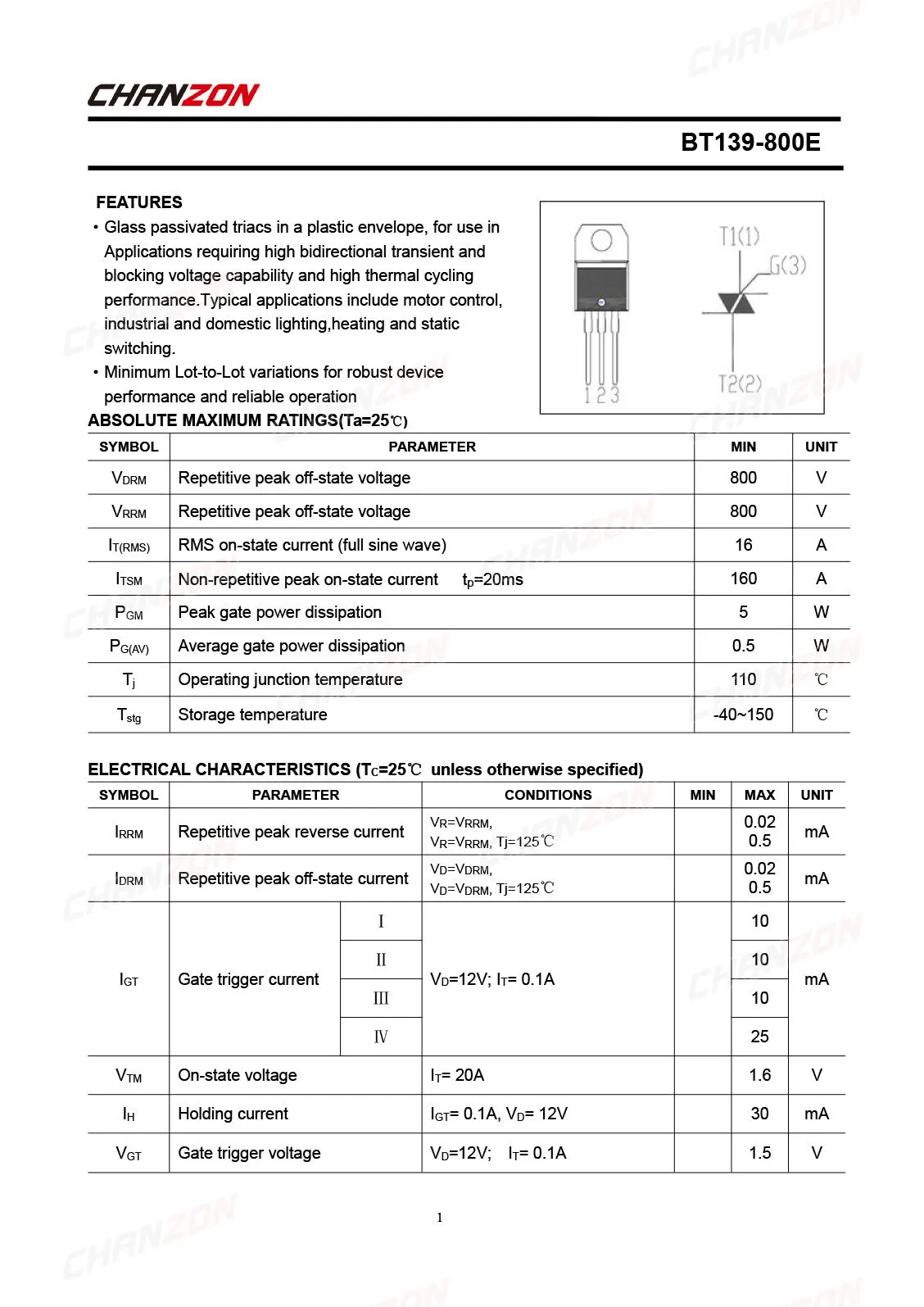 10Pcs BT139-800E TO-220 BT139 Triac SCR Transistor Bipolar Junction BJT Triode Tube Fets Thyristor 16A 800V Integrated Circuits