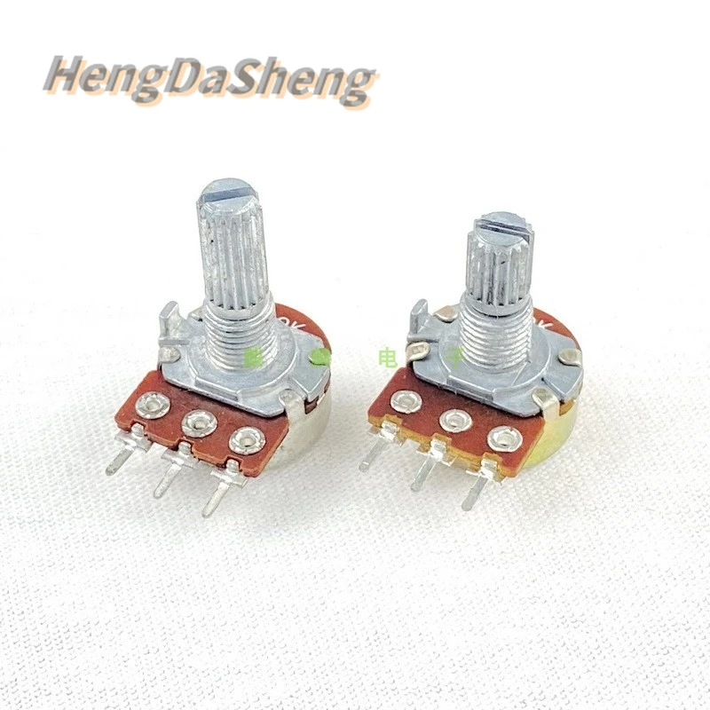 5Pcs/Lot Type 16 WTH148 B50K Single 3-pin Potentiometer Audio Power Amplifier Sound Box Volume Potentiometer