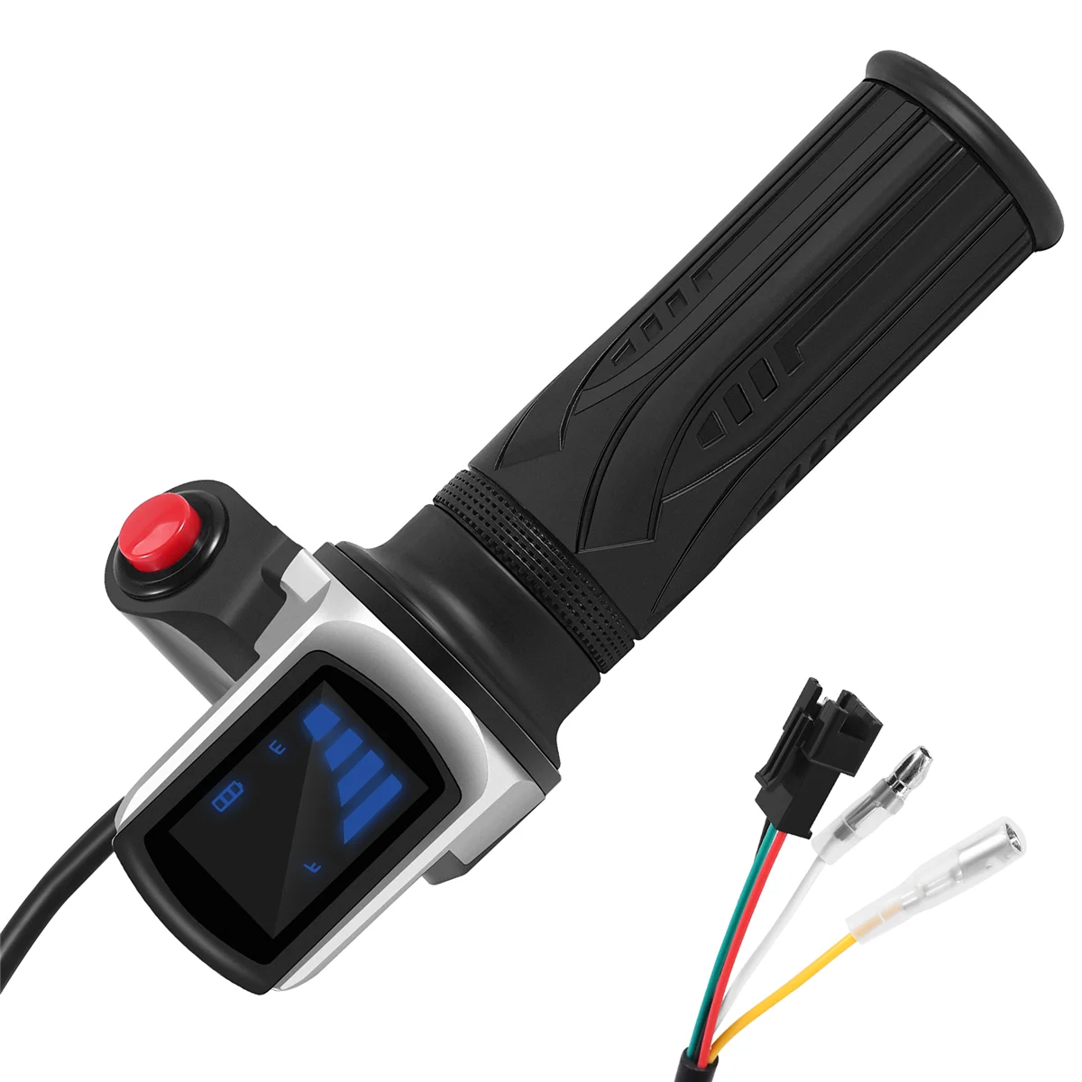 36V Electric Bicycle Scooter Speed Throttle Grip LCD Display with Switch EBike Twist Throttle Accelerator Handlebar Grip