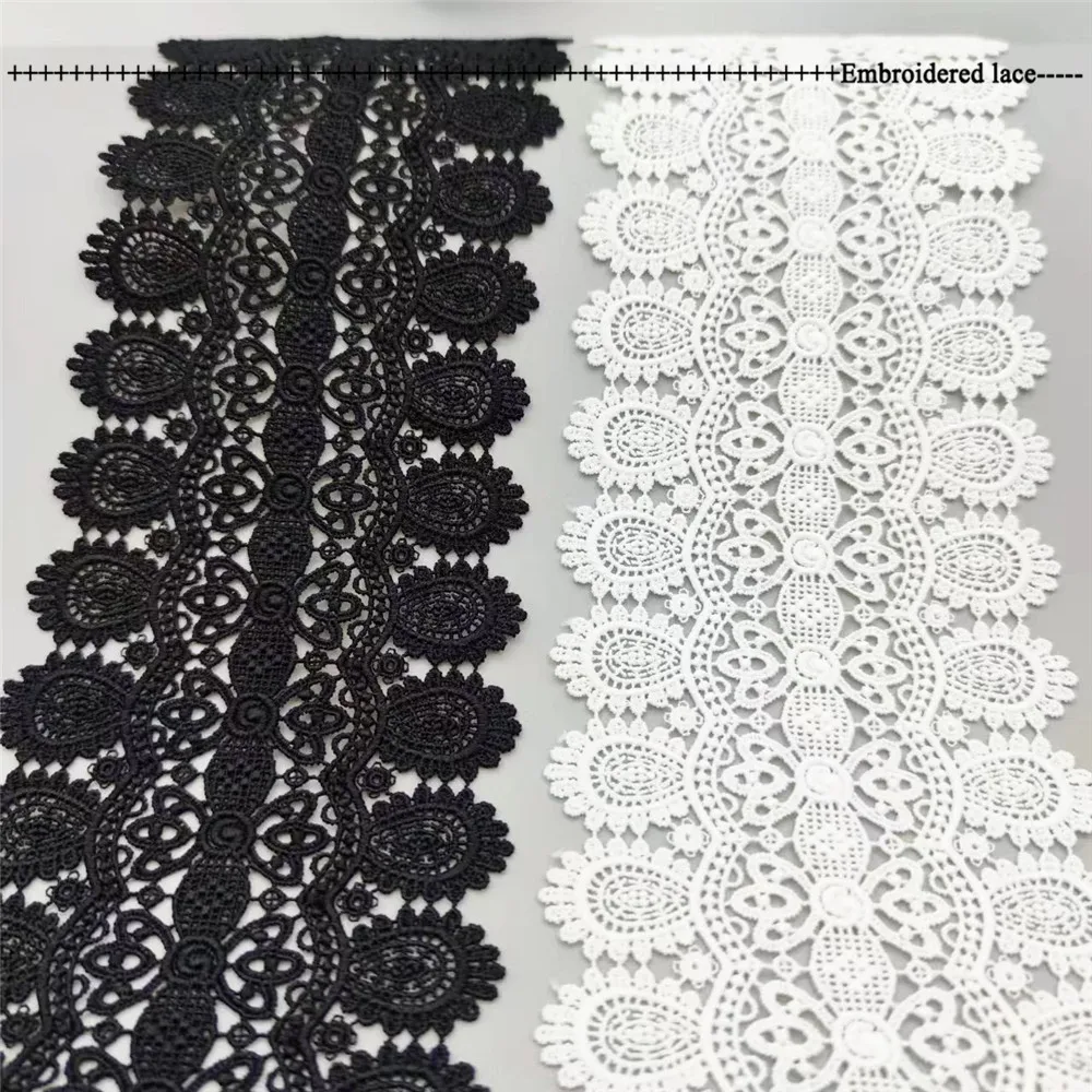 Black White Lace Fabric DIY Crafts Sewing Suppies Decoration Accessories For Garments Milk silk Lace Trim