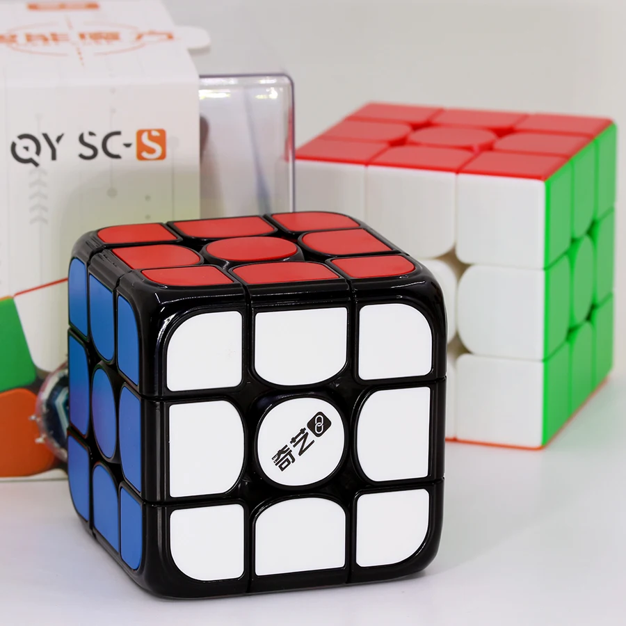 Умный скоростной кубик QY AI 3x3x3, волшебный кубик, Bluetooth подключение, индивидуальный плеер с долгим сроком службы батареи, Логические