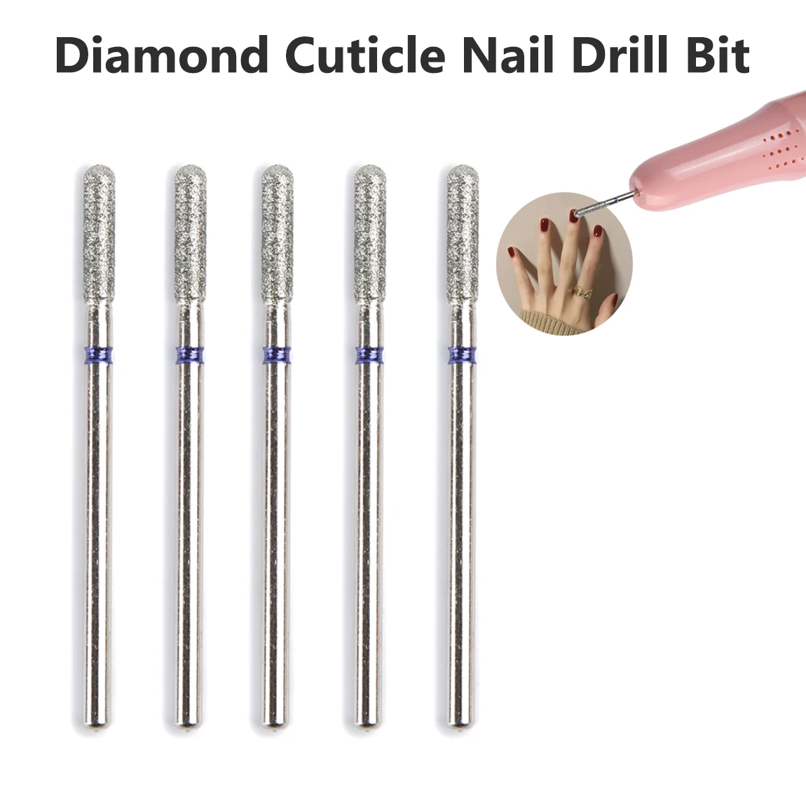 5 قطع من لقم مثقاب الأظافر الماسية للعناية بالبشرة والمانيكير والباديكير - لقم مبرد أظافر كهربائي احترافي لاستخدام الصالونات #1