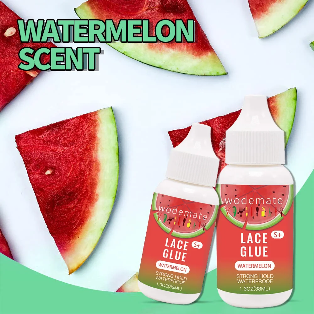 Wig Glue Waterproof Extra Hold Front Lace Wig Glue Strong Hold Watermelon Scent Glue Remover Wig Accessories Wholesale 38ml