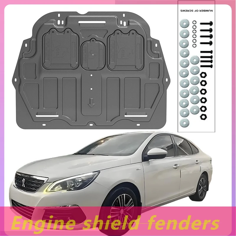 Engine Splash Guards Engine Shield 3D Printed Reinforced Design Anti Rust Perfect Fit For PEUGEOT 308 2016-2019 1.2T 1.6L