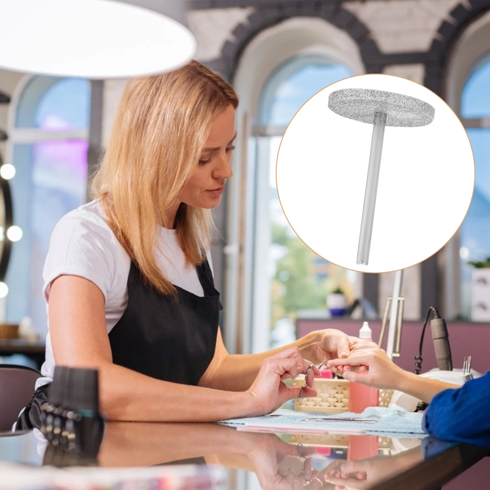 3 stuks ronde nagelboren diamant platte schuurschijven voor manicure pedicure elektrische nagelboor accessoires diamant schuurschijf