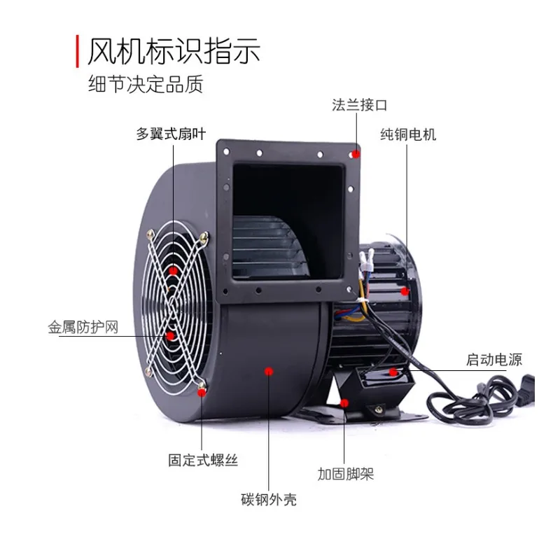 Power frequency centrifugal fan 150FLJ7/5-BJ 220V 380V300W with heat dissipation arch blower high temperature resistance