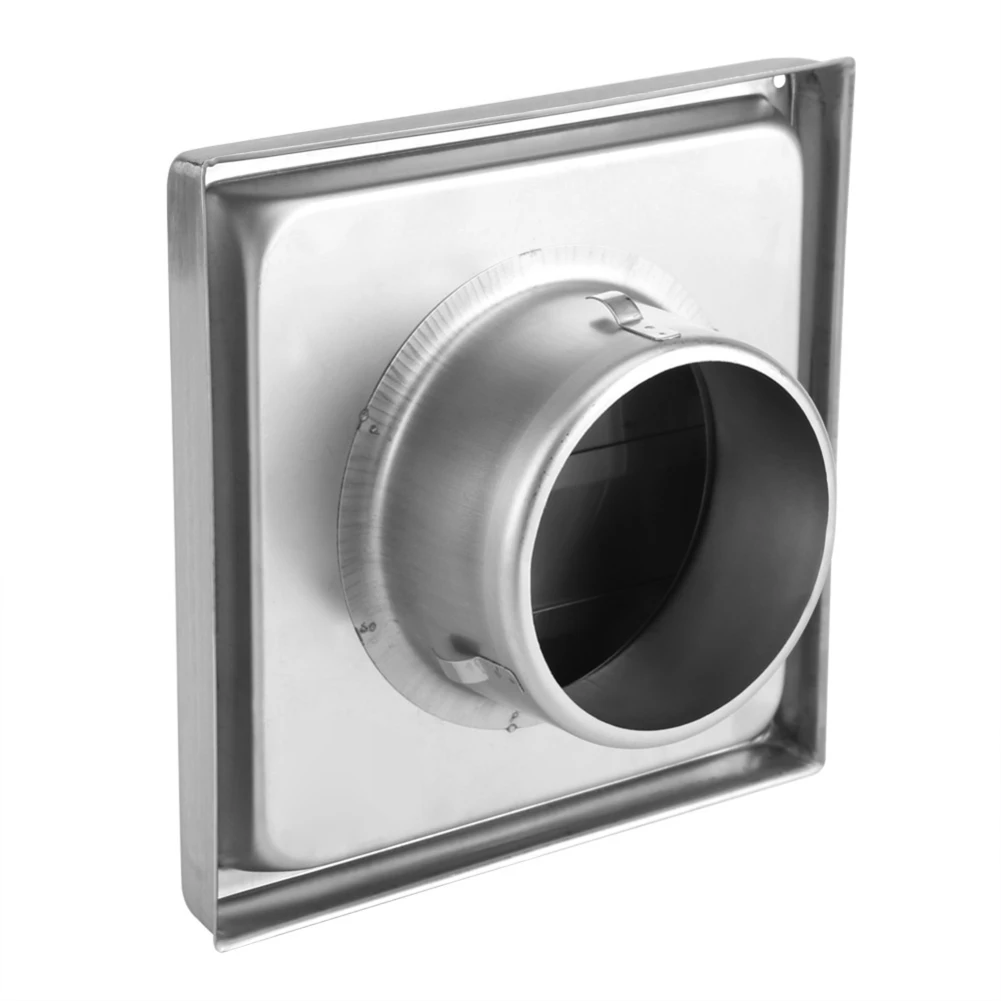 125/150mm Stainless Steel Air Vent Duct Grill Wall Square-Tumble Air Outlet Dryer Extractor Ventilation Cover Fan Outlet