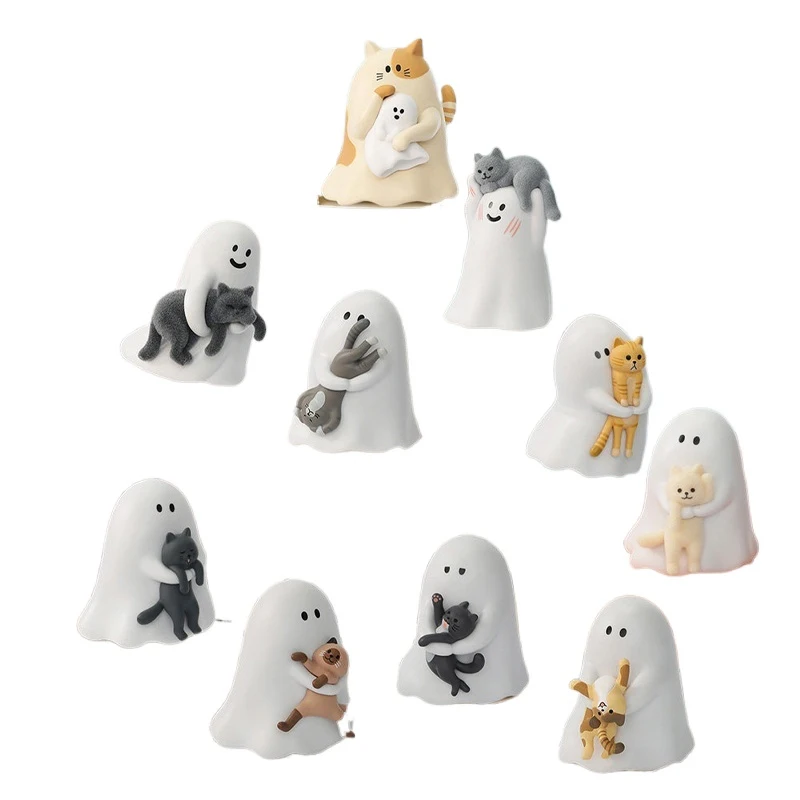 52toys Ghost Behold My Cat Serie Blindbox – Jeder Stil mit Leuchteffekt – Auto-Deko-Modell – Überraschungsbox – Lustiges Geschenk