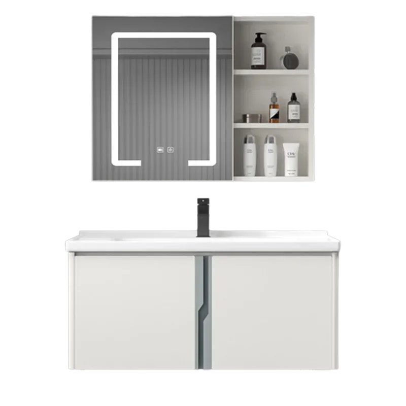 #Storage Nordic Bathroom Cabinet White Waterproof Wall Display Bathroom Vanity Space Saver Small Armoire De Rangement Furniture