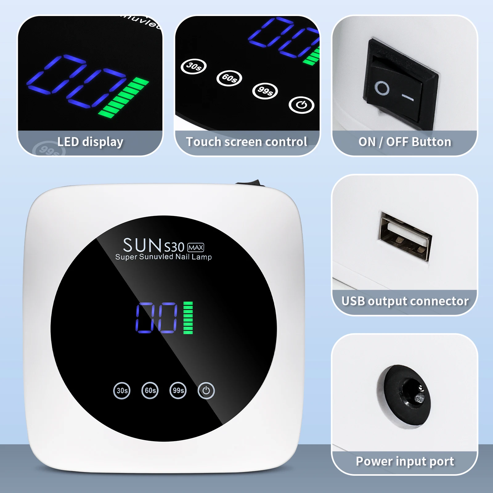 Lámpara de uñas recargable de 57 LED, secador de uñas LED UV profesional para un curado rápido, herramientas de salón de secado de uñas de esmalte de uñas de Gel UV