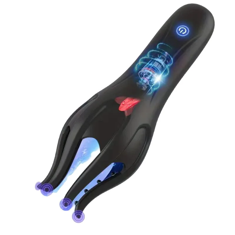 Adult Male masturbator Airplane Cup 10 Frequency Massager Stick Traine Waterproof Rechargeable Adult Sex Product Private Package
