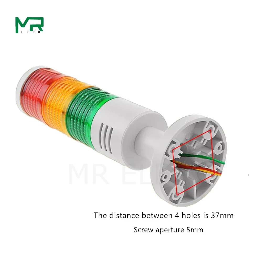 New multifunctional rotary industrial signal tower warning light alarm device 12V 24 V 110 V 220 v 1 ~ 5 optional