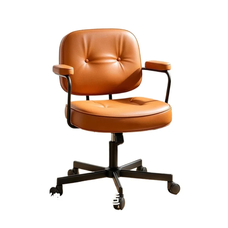 Home genuine leather swivel chair, computer chair, and long-term chair