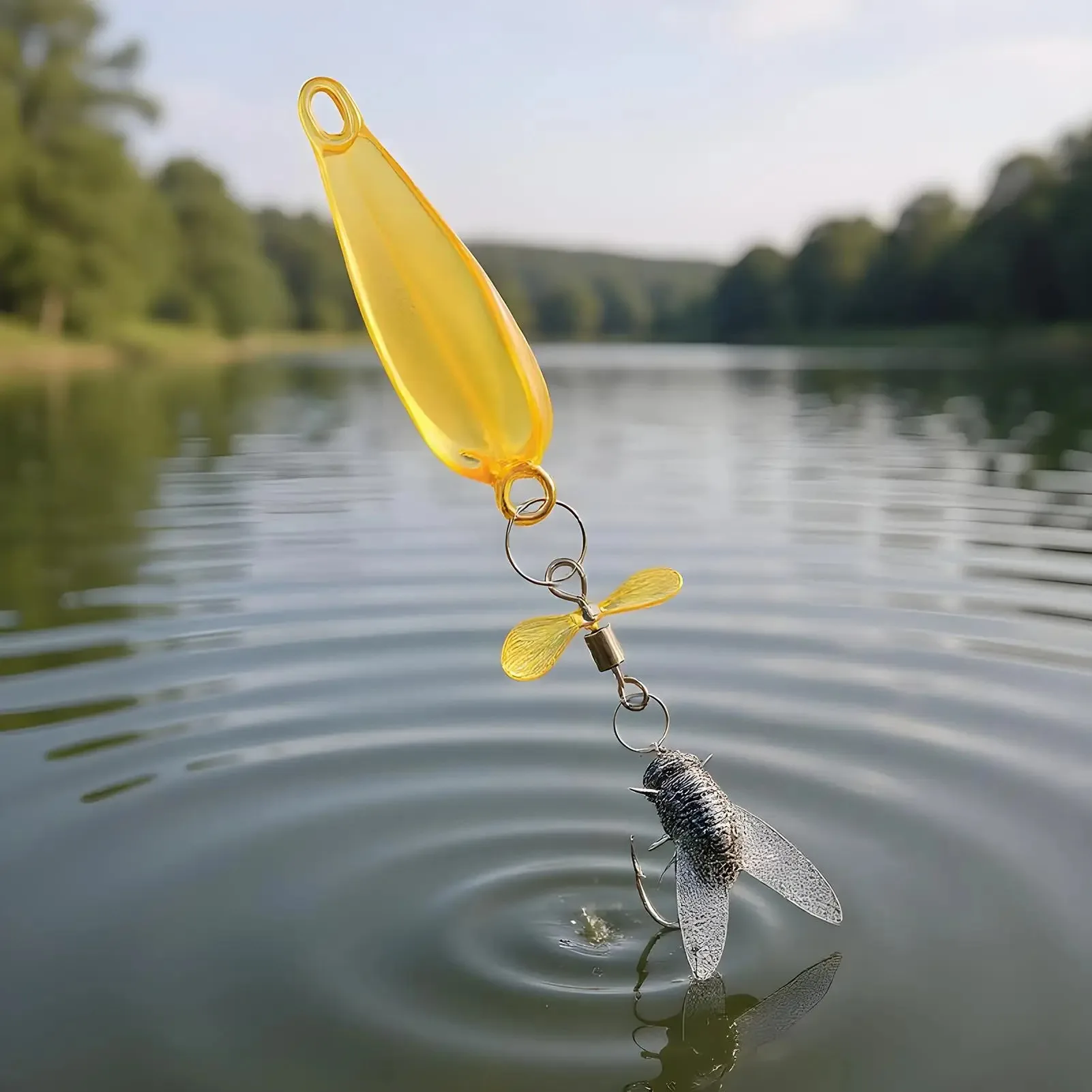 

Metal Spoon Spinner Lure 2.2g/3.5g/5g, Long-Casting Sinking Artificial Bait with Rotating Fly Hook for Bass, Trout & Pike