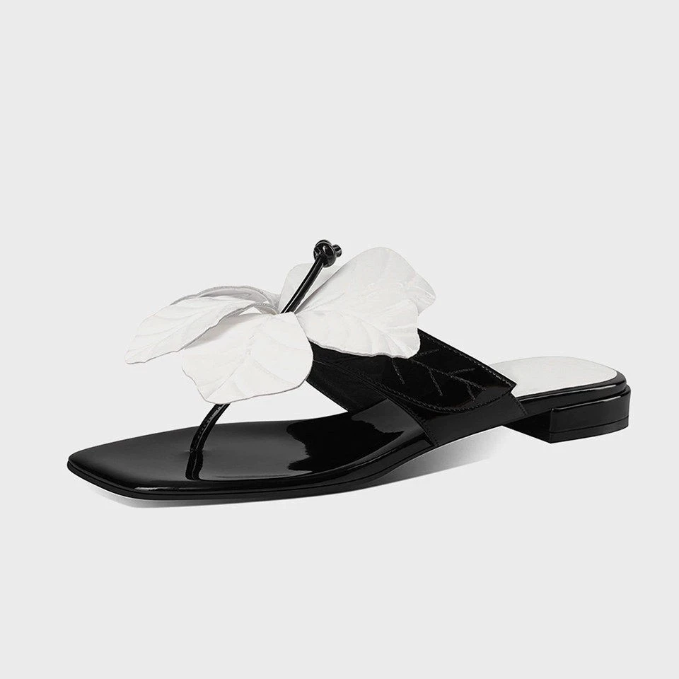 Brand Shoes Female Summer New Elegant Flowers Design Women's Slippers Casual Fashionable Outer Wear High Heel Slides Women