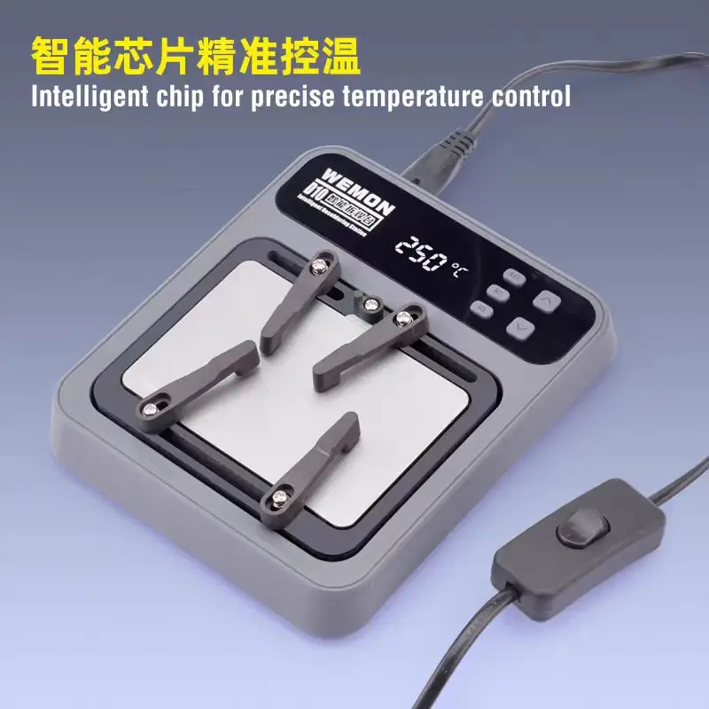 WEMON D10 Intelligent Soldering Station 500W for IPHONE X-17PM Tin Plating and Adhesive Removal for Motherboard Chips Repair