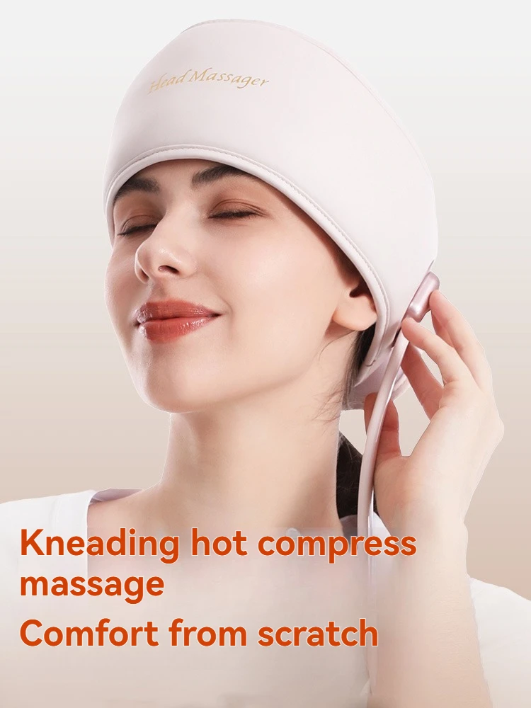 

Электрический пневматический массажер для головы с подушкой безопасности и горячим компрессом для глаз помогает расслабить и улучшить сон поддерживает Bluetooth m