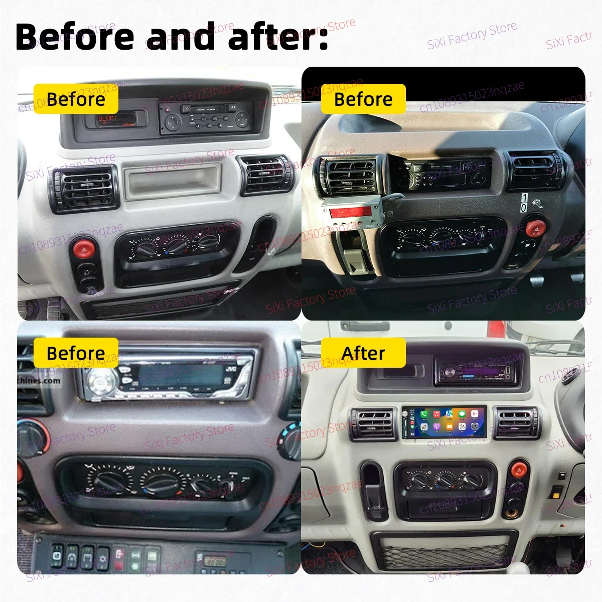 1 Din Car Radio Autoradio Android Multimedia for Renault Mascott Master 2000-2004 6.86