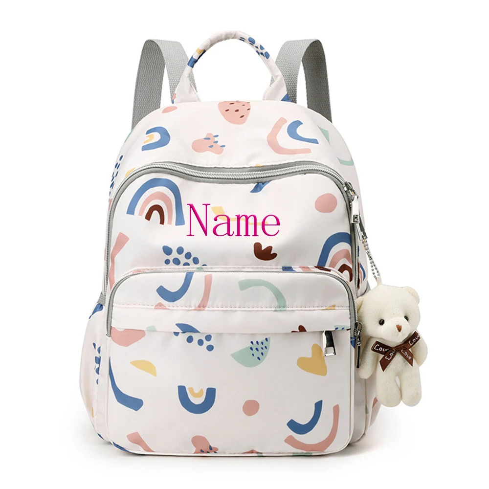 New Mommy Bag Personalized Name Fashionable Large Capacity Dry and Wet Separation Bag Mother and Baby Travelling Shoulder Bag