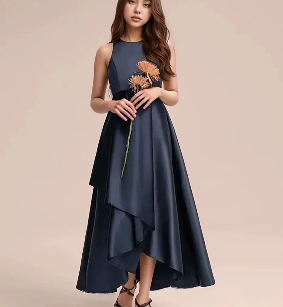 

Элегантное вечернее платье для молодых девушек, детские платья подружки невесты для девочек-подростков, свадебные платья