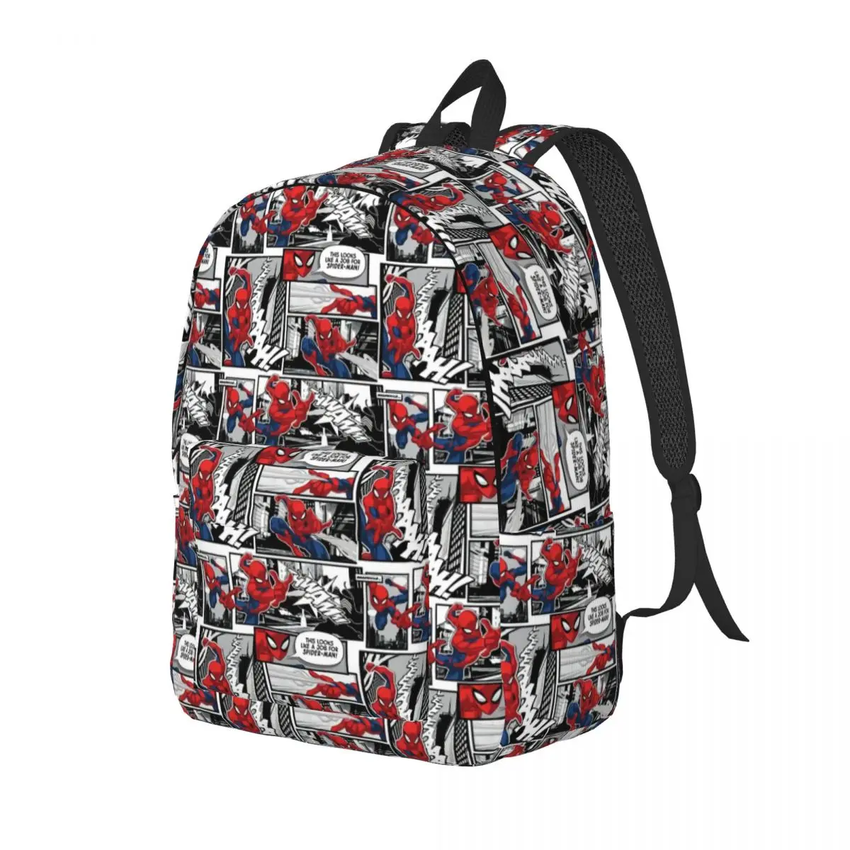 Custom Spider Man Collage Canvas Backpack for Girls Boys College School Travel Bags Women Men Bookbag Fits 15 Inch Laptop