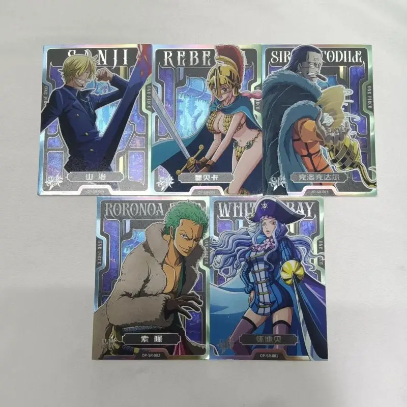 Anime ONE PIECE Rare SR Reflections Flash Cards Whitey Bay Zoro Crocodile Rebecca Toys for boys Collectible Cards Birthday Gifts