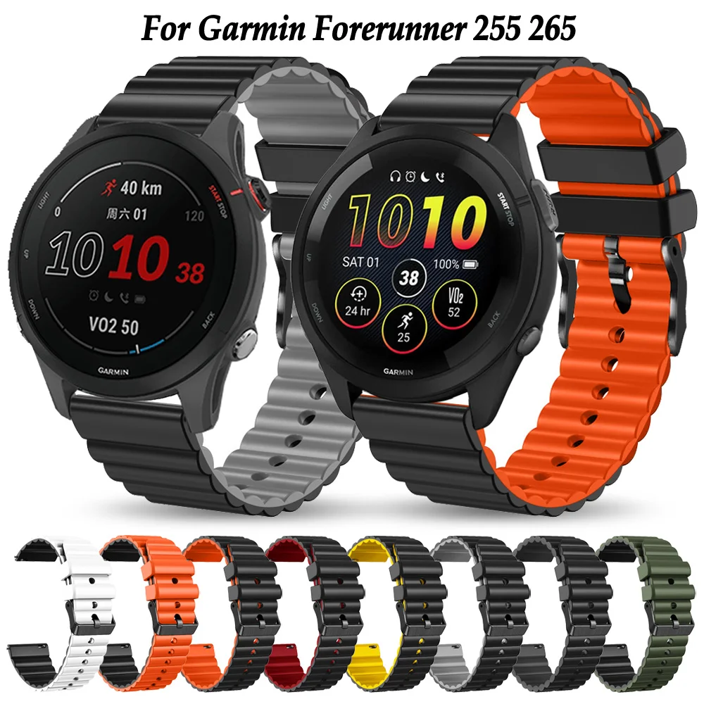 22Mm Horlogeband Voor Garmin Forerunner 255 Muziek 265 Sport Siliconen Horlogeband Voor Garmin Venu 3 2 Vivoactive 4 Polsband