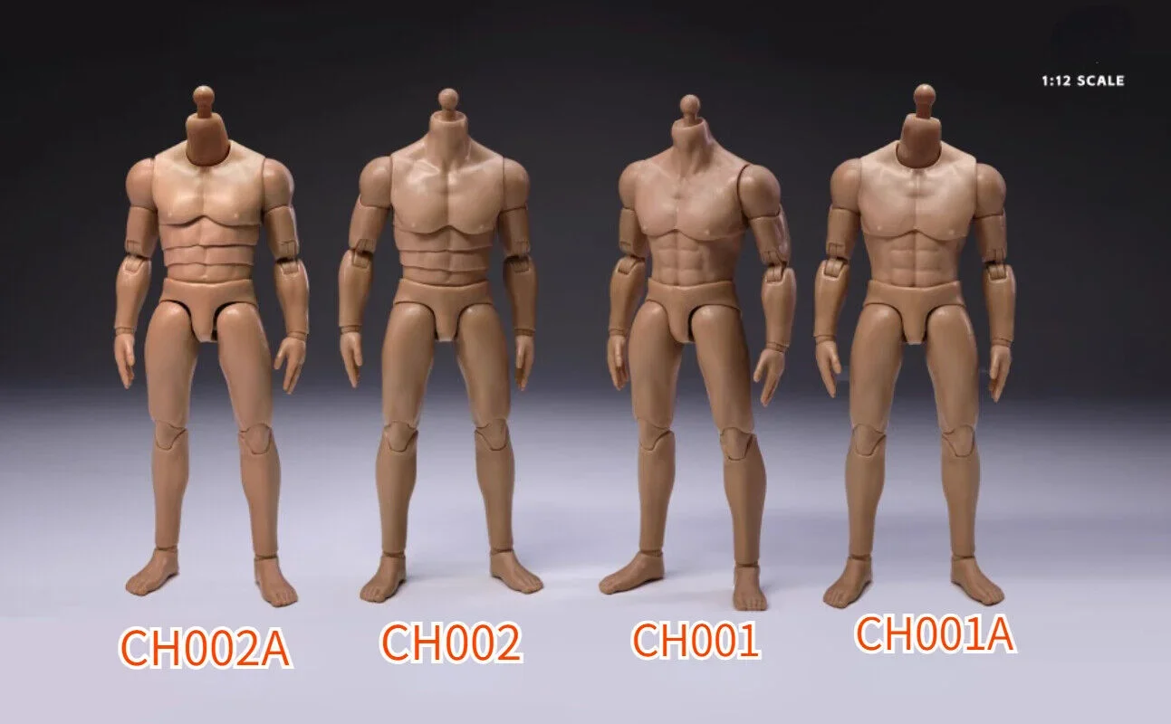 1/12 Scale Male Soldier Body Model for 6''Ch001/Ch002