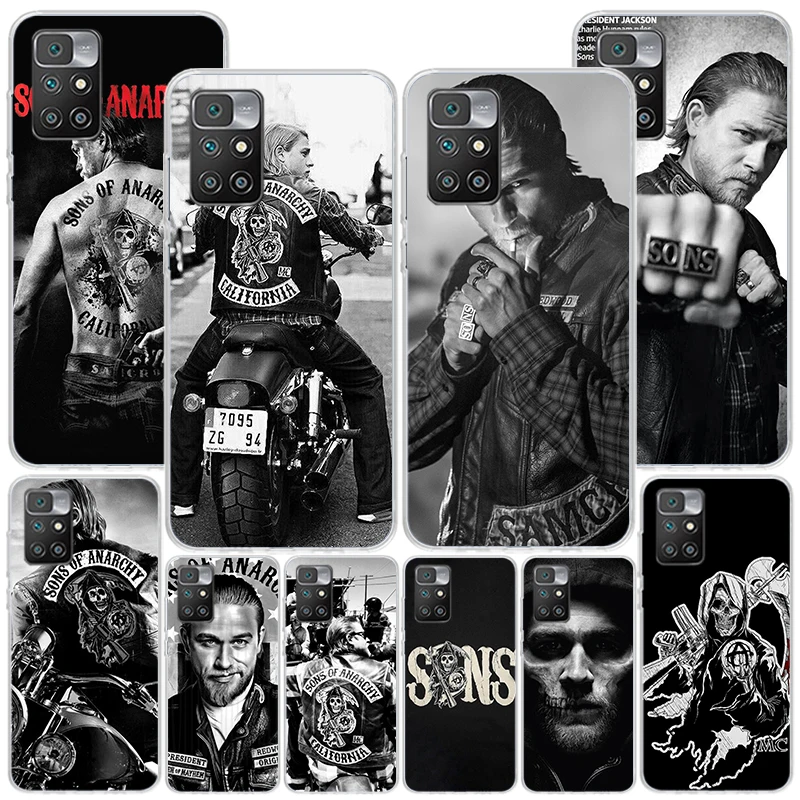 Sons Of Anarchy Black Phone Case For Xiaomi Redmi 12 12C 10 10C 10A 9 9A 9C 9T 8 8A 7 7A 6 Pro 6A K70 K60 K40 K20 S2 Print Cover