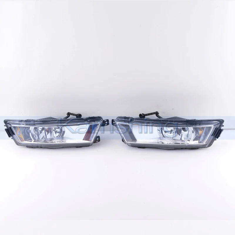 CAPQX For Skoda Rapid 2014 2015 2016 2017 2018 Front Bumper Fog Light Fog Lamp Frame Cover with Cable Wiring Harness Assembly