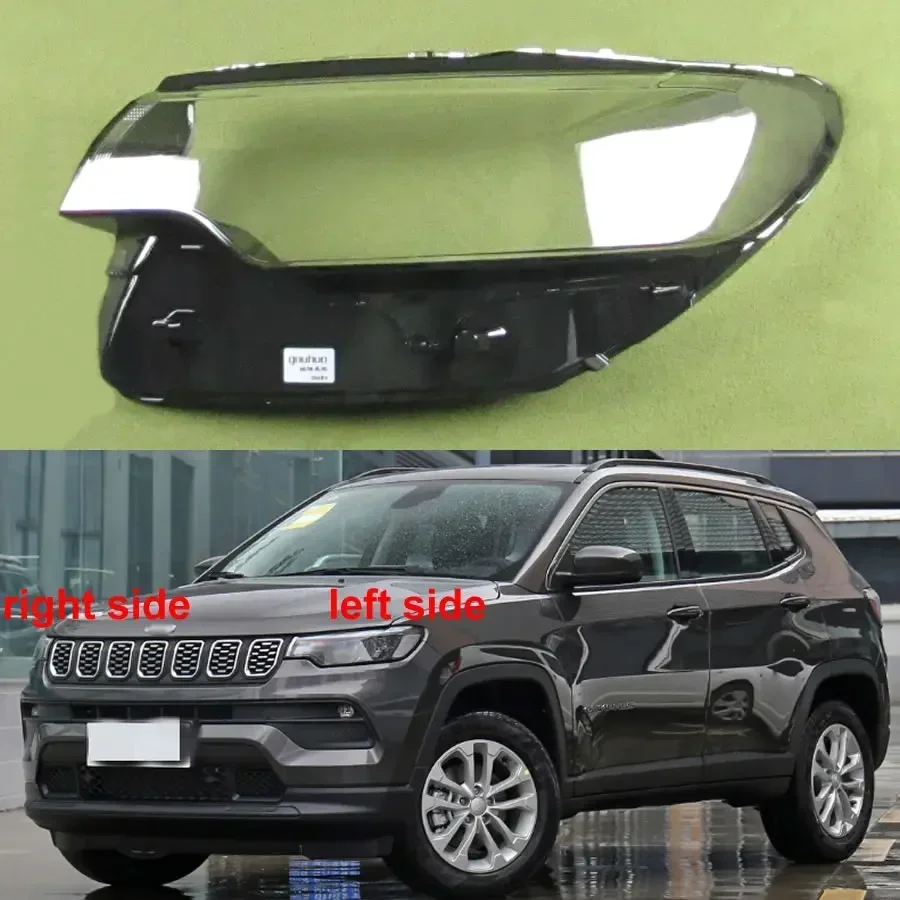 

For Jeep Compass 2021 2022 2023 Headlight Lens Cover Transparent Lampshade Headlamp Shell Plexiglass Auto Replacement Parts
