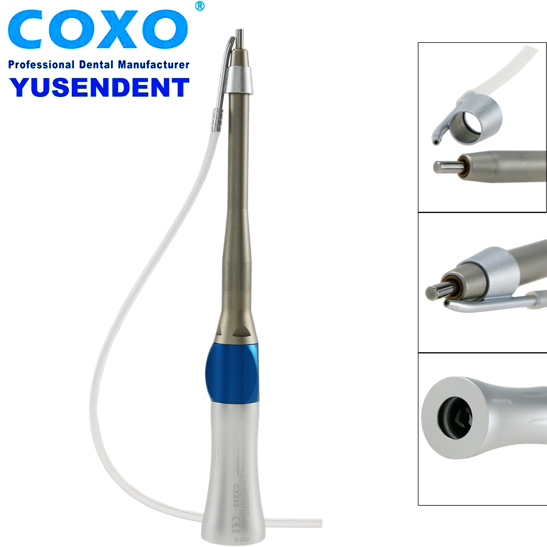 

YUSENDENT Dental Micro Surgery Angle 1:1 Straight Handpiece 2S2 ENT Diamond Bur