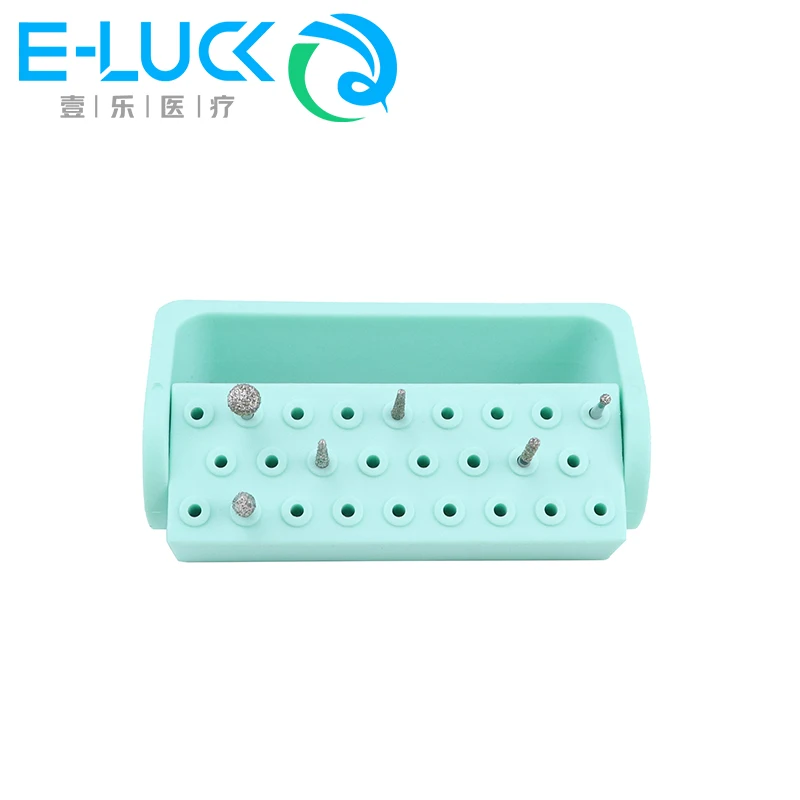 26 Holes Dental Burs Holder Dentistry FG Bur Sterilization Disinfection Holder For High Speed Bur