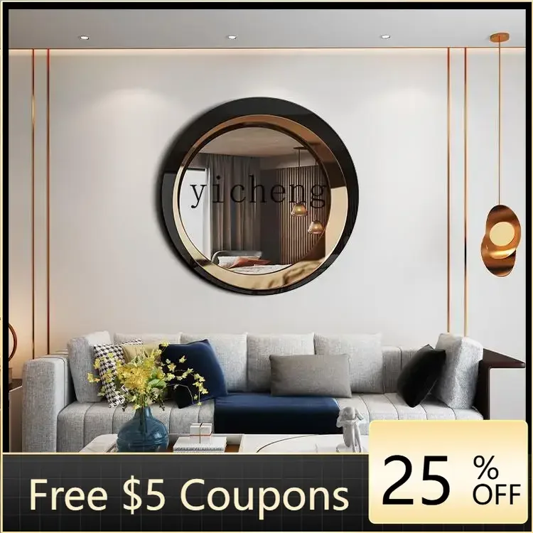 

BJ wall decoration mirror pendant restaurant metal wall decoration wrought iron wall decoration entrance pendant
