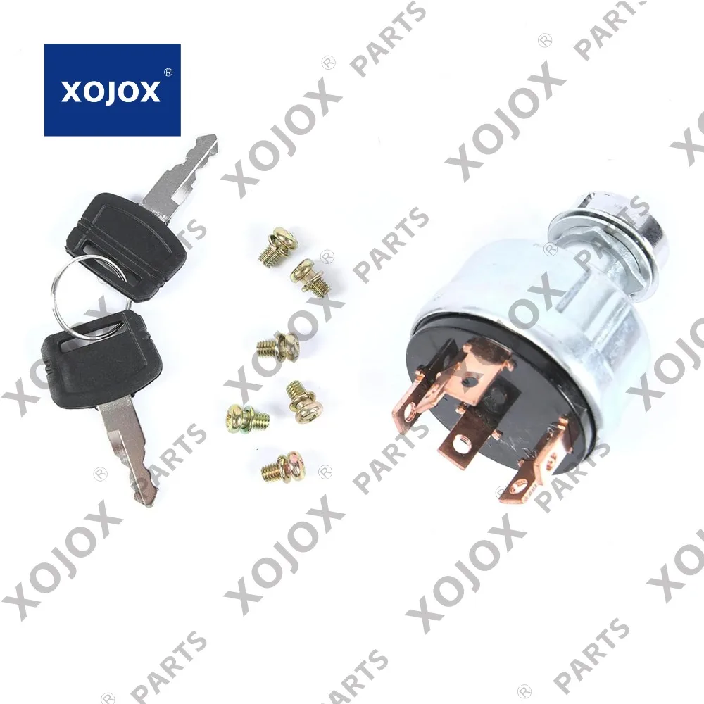 

XOJOX EX200-1, переключатель зажигания (6 контактов) с 2 ключами для экскаватора Hitachi EX200 EX200-1, запасные части для переключателя зажигания