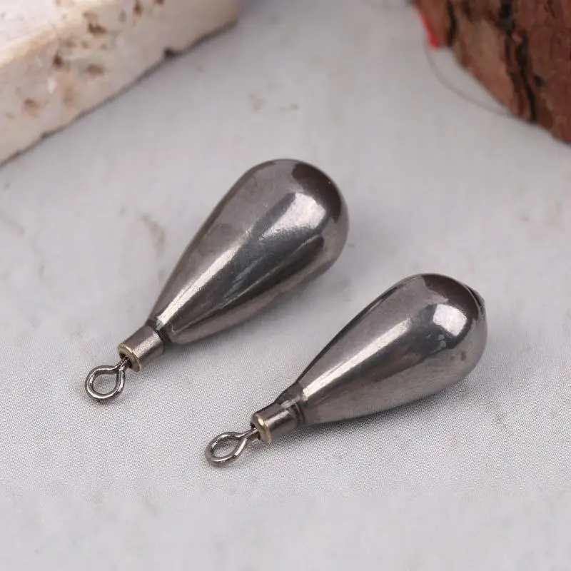 التنغستن الصلب الصيد الوزن قالب 1.3-14 جرام قطرة النار قلادة قطب Pesca المعادن تهزهز يلقي معالجة الغرق