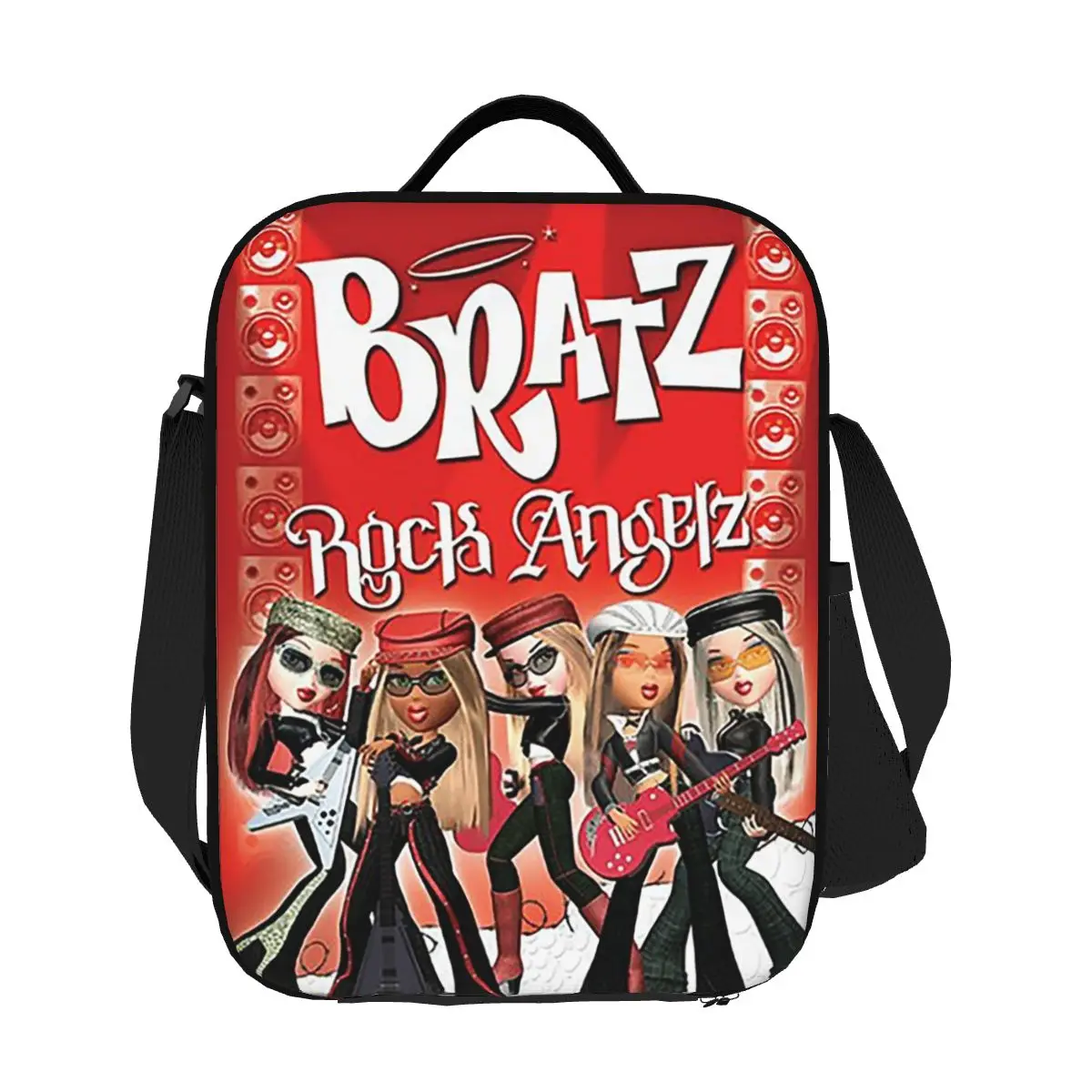 

Custom Bratz Rock Angelz Portable Lunch Boxes Women Leakproof Thermal Cooler Food Insulated Lunch Bag Office Work