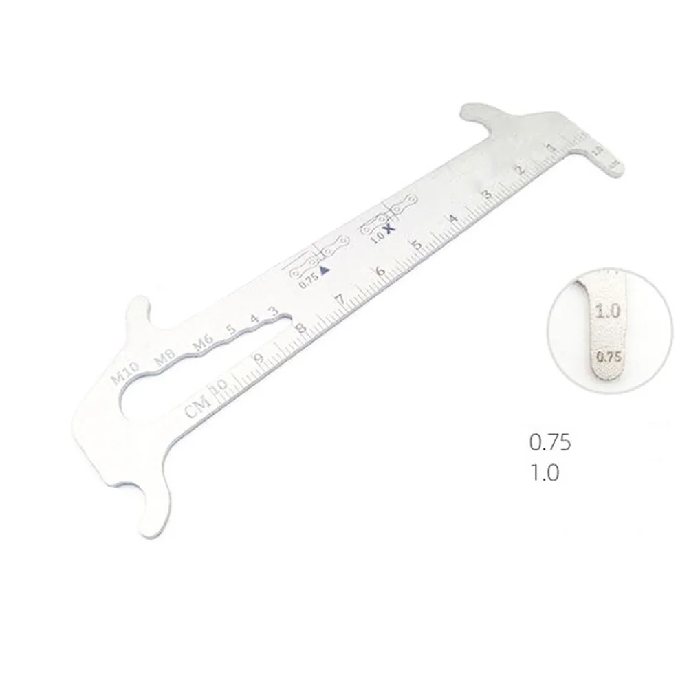 

Bike Checker Stainless Steel Chain Wear Indicator For Measuring Chain Stretch Compatible With Mtb Road Bicycle Repair Tools