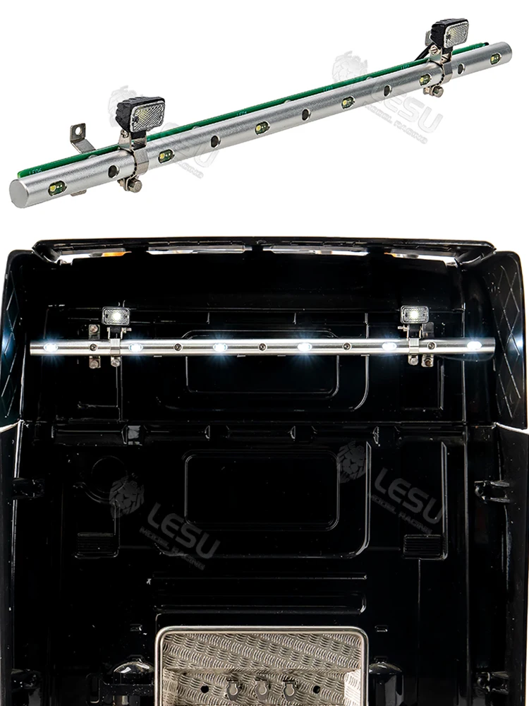 Caminhão rc 1/14 holofote liga de alumínio led pólo luz S-1321 para tamiya 1/14 rc trator caminhão basculante acessórios peças modelo diy