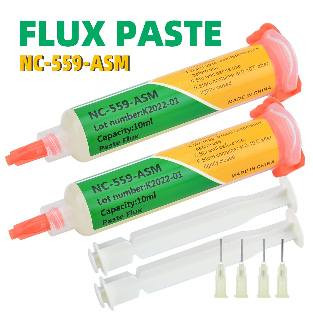 NC-559-ASM Solder Flux 100% Original BGA PCB No-Clean 10cc Welding Paste