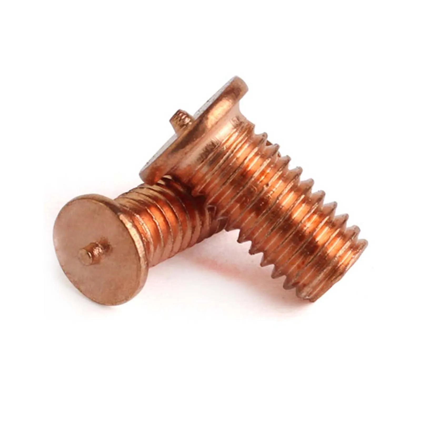 2/50ps M3 M4 M5 M6 M8 M10 GB902.3-A Carbon Steel Copper Plated Stud Weld Spot Solder Point Welding Screw for Capacitor Discharge