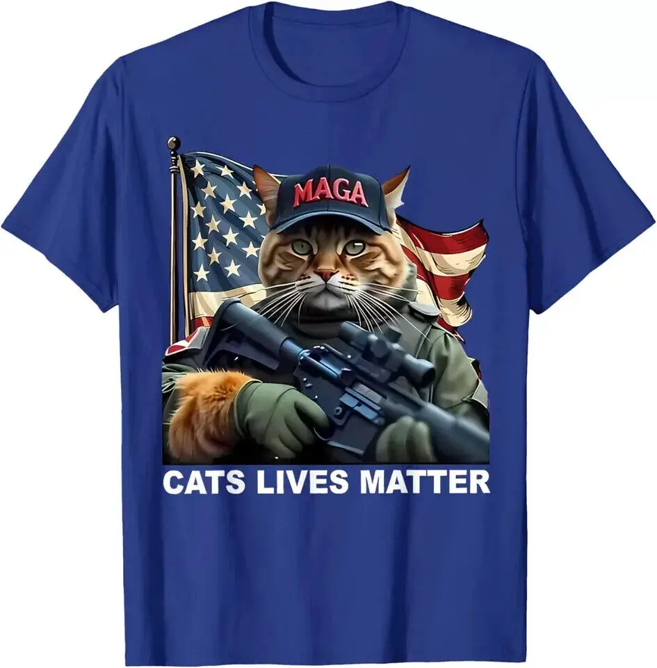 

Cats Lives Matter Funny Trump 2024 Cat MAGA Unisex T-Shirt