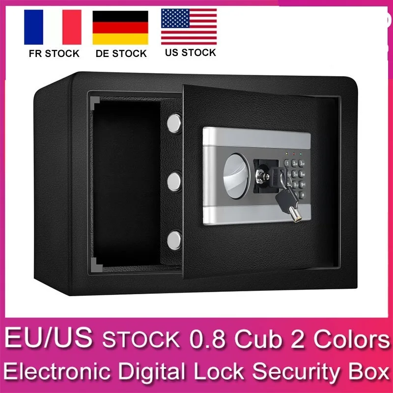 New 0.8 Cub EU/US Stock Safe Cabinet Security Box Electronic Digital Lock Box with Keypad LED Indicator Fireproof Waterproof