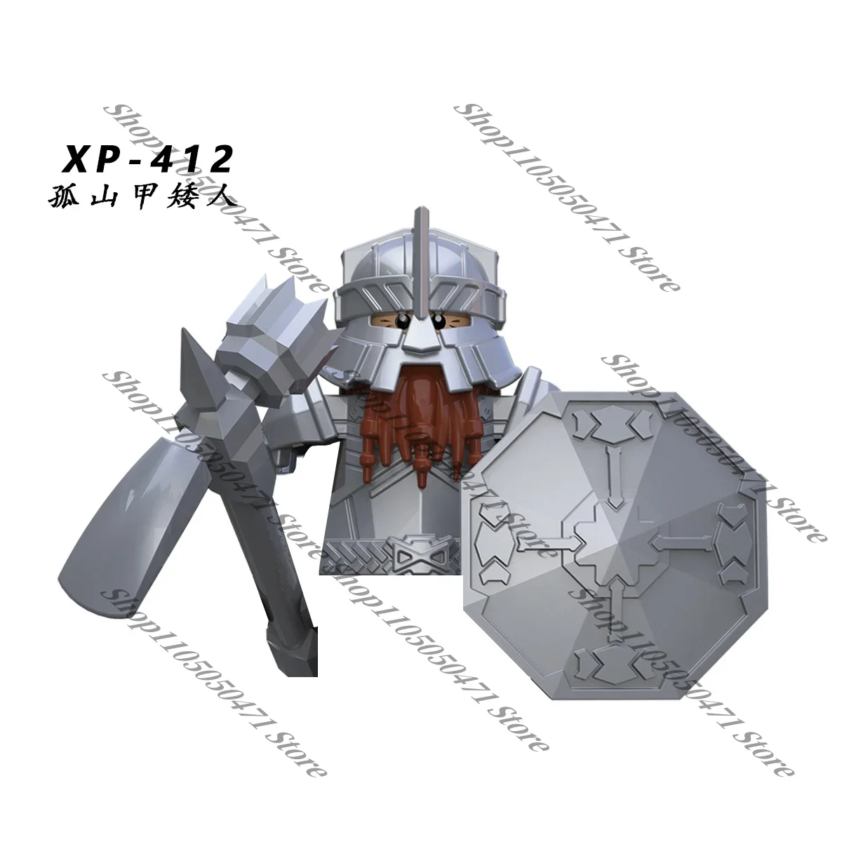 3D-Modellbausteine für Kinder, Herr der Ringe, Wächter der Zwerge, Uruk-Hai, Blockspielzeug, Puppen, Weihnachtsgeschenke