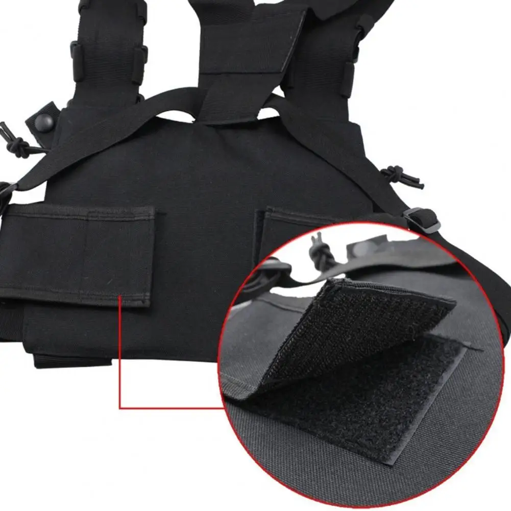 Adjustable Shoulder Straps Vest Bag Universal Two-way Radio Chest Bag Adjustable Hands-free Walkie-talkie for Cycling for Radio