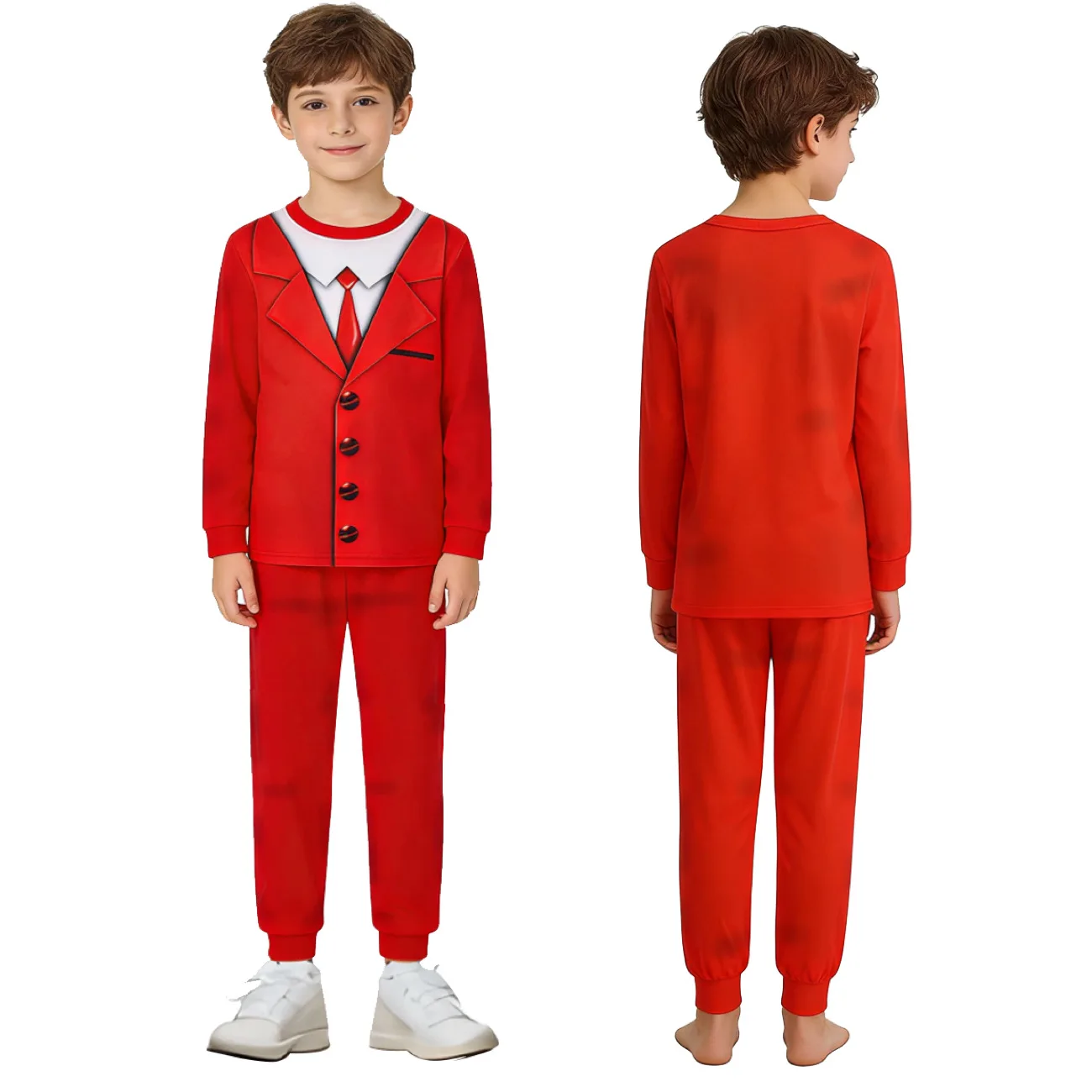 2026 Hot Pocket Devs Kids Costume Boys Cosplay Cartoon sammy rob-loxing T-shirt + Pants Girls Clothes Halloween Children Outfits